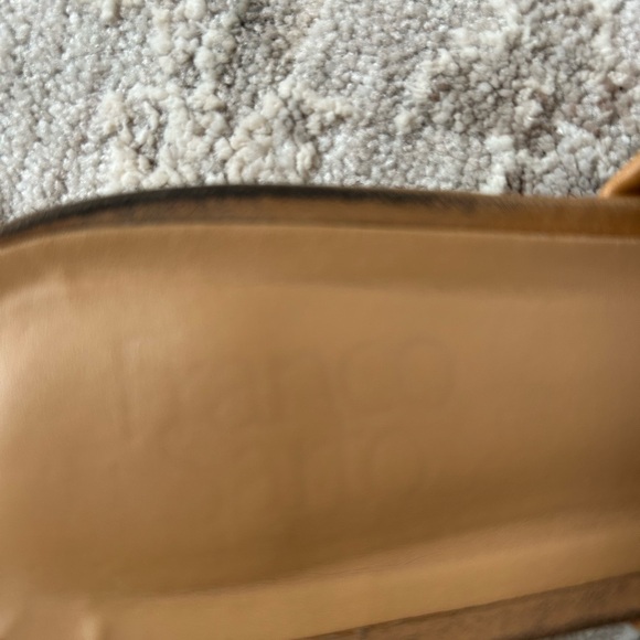 Franco Sarto Womens 7M Woven Tan Brown Leather Mules Flats Shoes Boho Classic - Picture 7 of 8